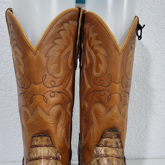 Cody James Men's Exotic Caiman Tail Skin Western Boots -Broad Square Toe Size 10 - Picture 7 of 10